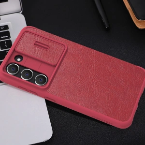Kup Etui Nillkin Qin Leather Pro Samsung Galaxy S23+ Plus roșu - NLK1009 - {ean13} - Sklep Home Screen