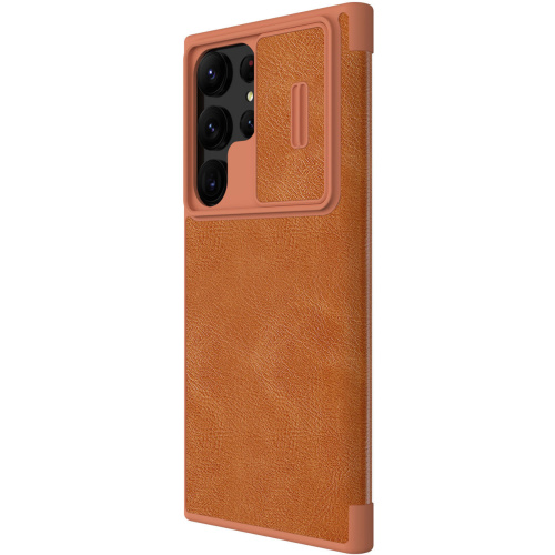 Samsung Galaxy S23 Ultra case brown NILLKIN QIN PRO LEATHER
