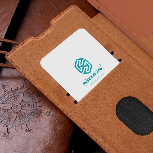 Kup Etui Nillkin Qin Leather Pro Samsung Galaxy S23 Ultra brązowe - NLK1011 - {ean13} - Sklep Home Screen