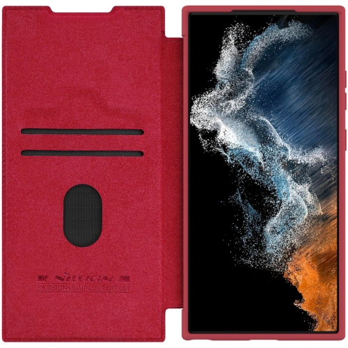 Kup Etui Nillkin Qin Leather Pro Samsung Galaxy S23 Ultra piros - NLK1012 - {ean13} - Sklep Home Screen