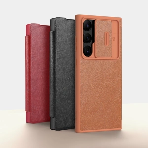 Kup Etui Nillkin Qin Leather Pro Samsung Galaxy S23 Ultra červené - NLK1012 - {ean13} - Sklep Home Screen