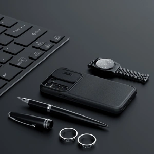 Etui Nillkin Qin Cloth Pro Samsung Galaxy S23 niebieskie