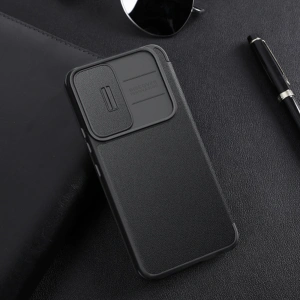 Etui Nillkin Qin Cloth Pro Samsung Galaxy S23 niebieskie