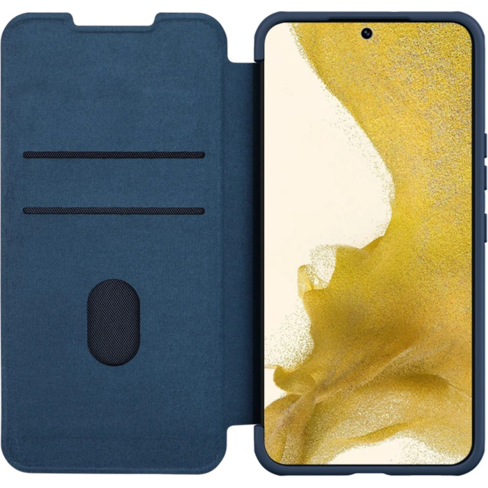 Etui Nillkin Qin Cloth Pro Samsung Galaxy S23+ Plus niebieskie