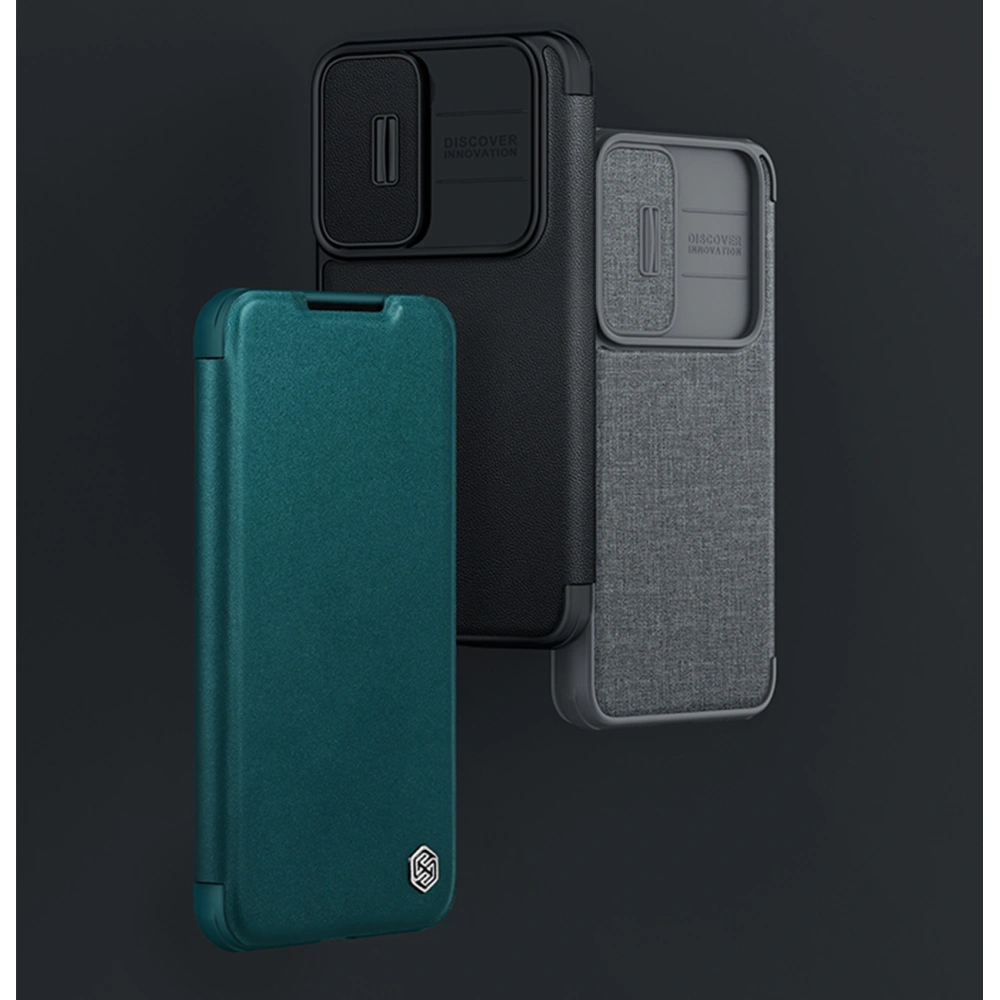 Etui Nillkin Qin Cloth Pro Samsung Galaxy S23+ Plus niebieskie