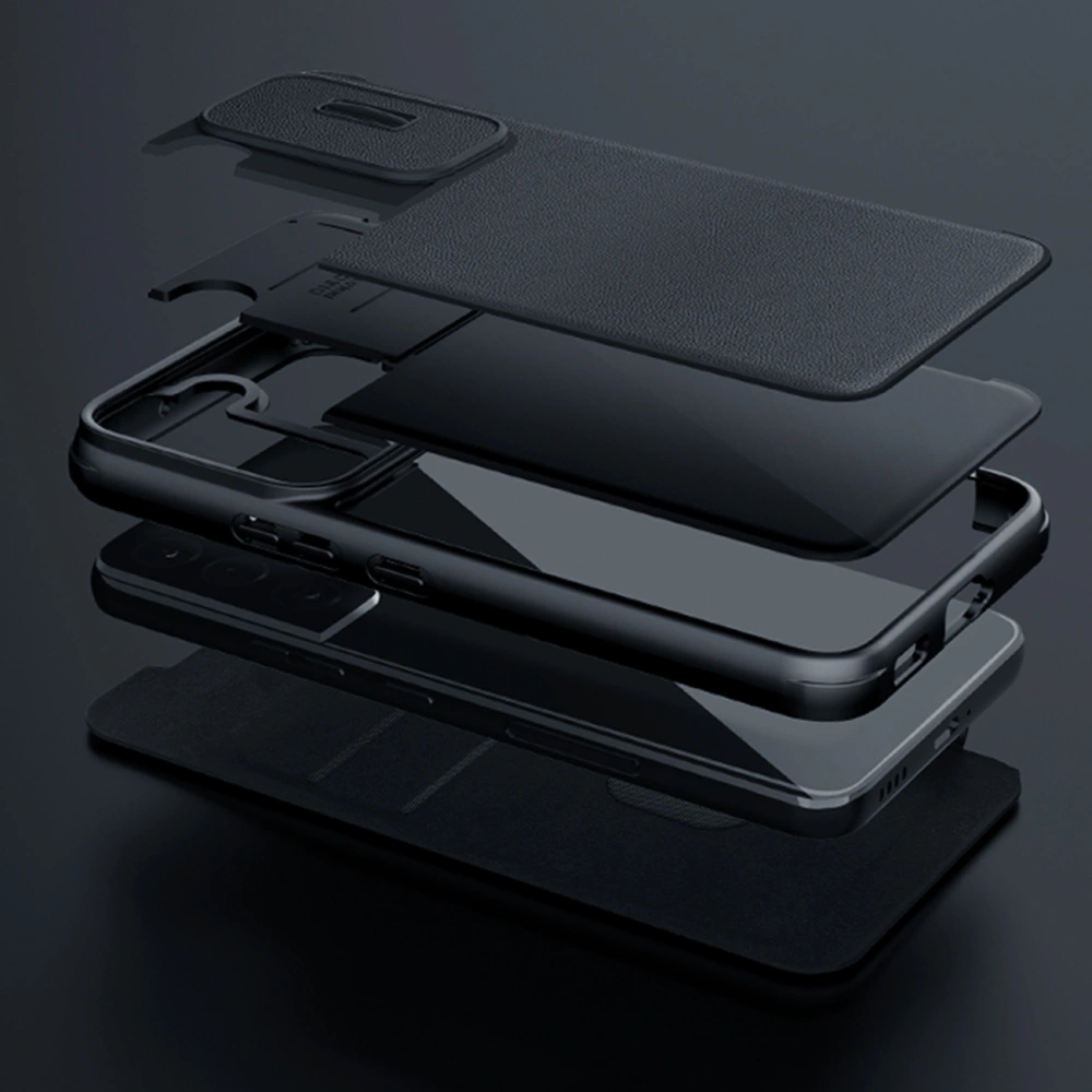 Etui Nillkin Qin Cloth Pro Samsung Galaxy S23+ Plus niebieskie