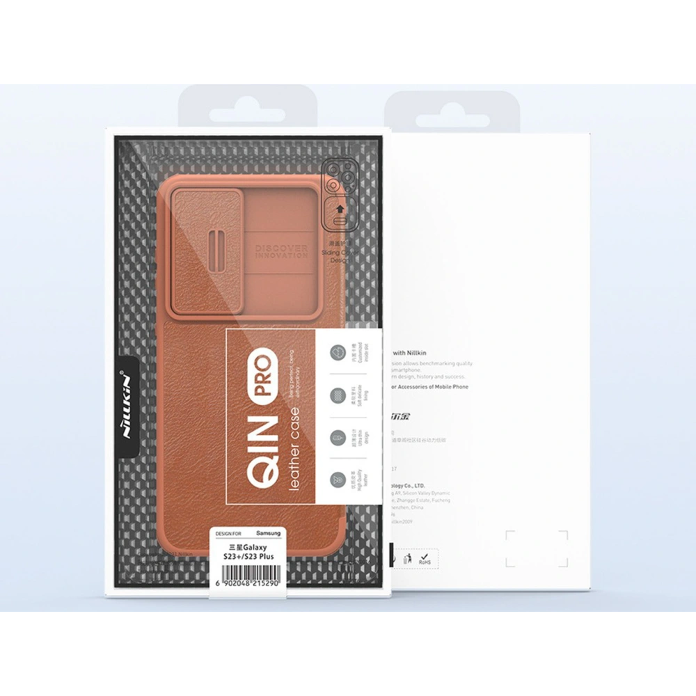 Etui Nillkin Qin Leather Pro Samsung Galaxy S23+ Plus czarne