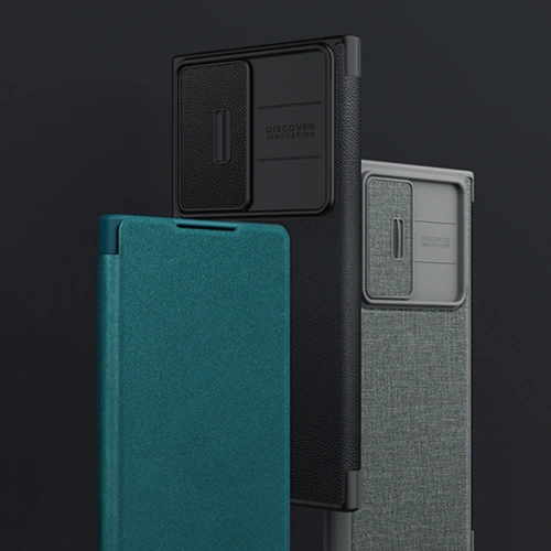 Kup Etui Nillkin Qin Leather Pro Samsung Galaxy S23+ Plus zielone - NLK1022 - {ean13} - Sklep Home Screen