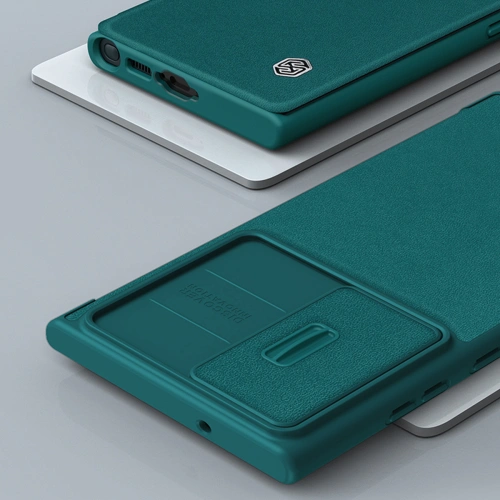 Kup Etui Nillkin Qin Leather Pro Samsung Galaxy S23+ Plus zielone - NLK1022 - {ean13} - Sklep Home Screen