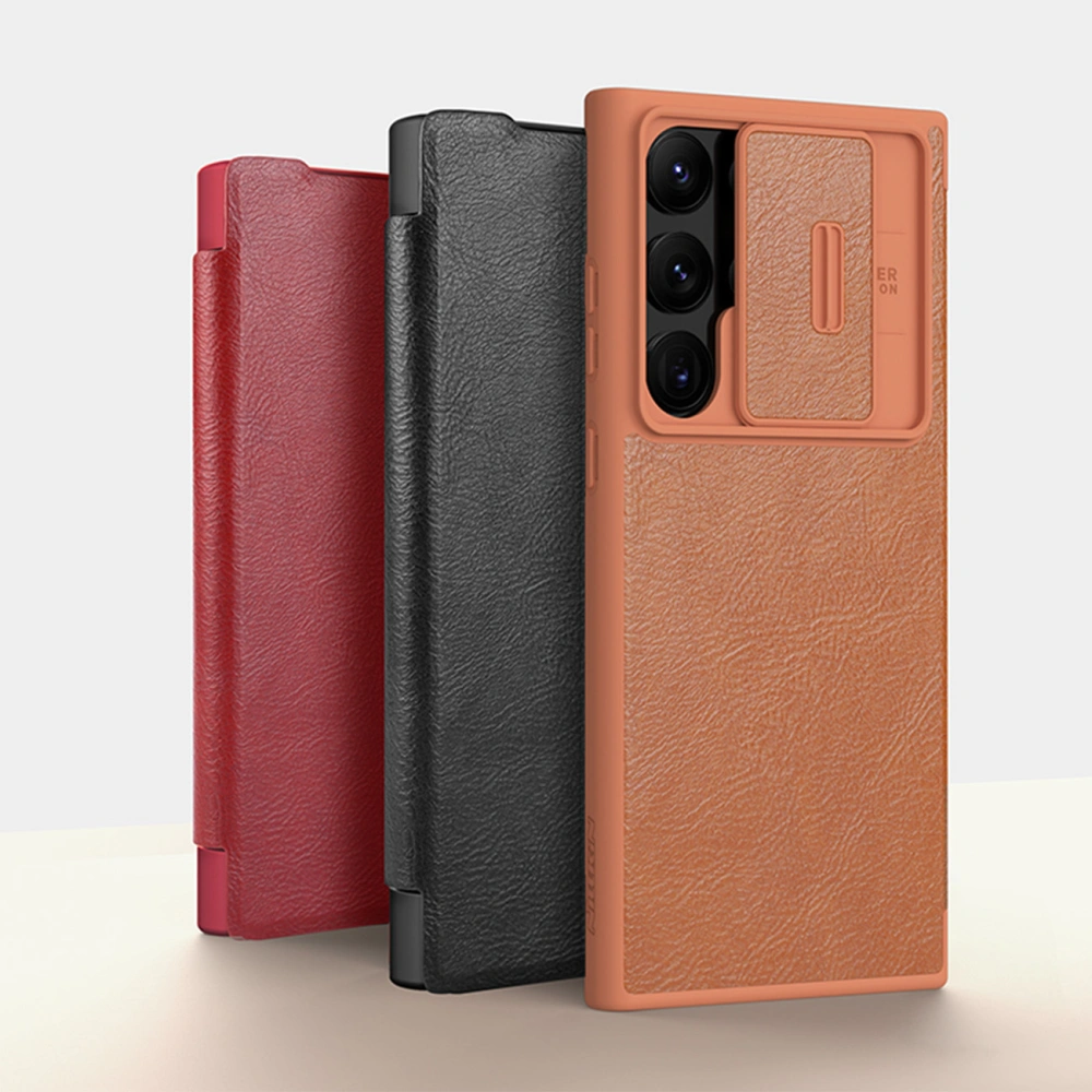 Etui Nillkin Qin Leather Pro Samsung Galaxy S23 Ultra czarne