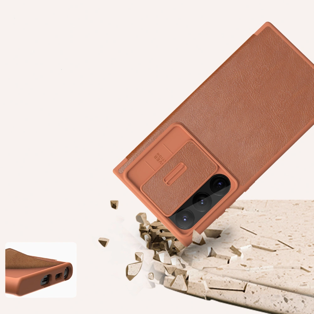 Etui Nillkin Qin Leather Pro Samsung Galaxy S23 Ultra czarne