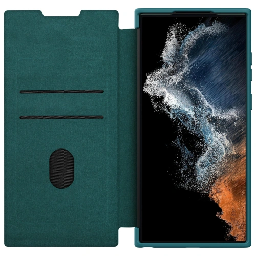 Kup Etui Nillkin Qin Leather Pro Samsung Galaxy S23 Ultra zielone - NLK1024 - {ean13} - Sklep Home Screen