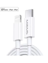 Kabel USAMS US-SJ329 MJEMS M1 MFI USB-C/Lightning PD 60W Fast Charging 1.2 m biały/white