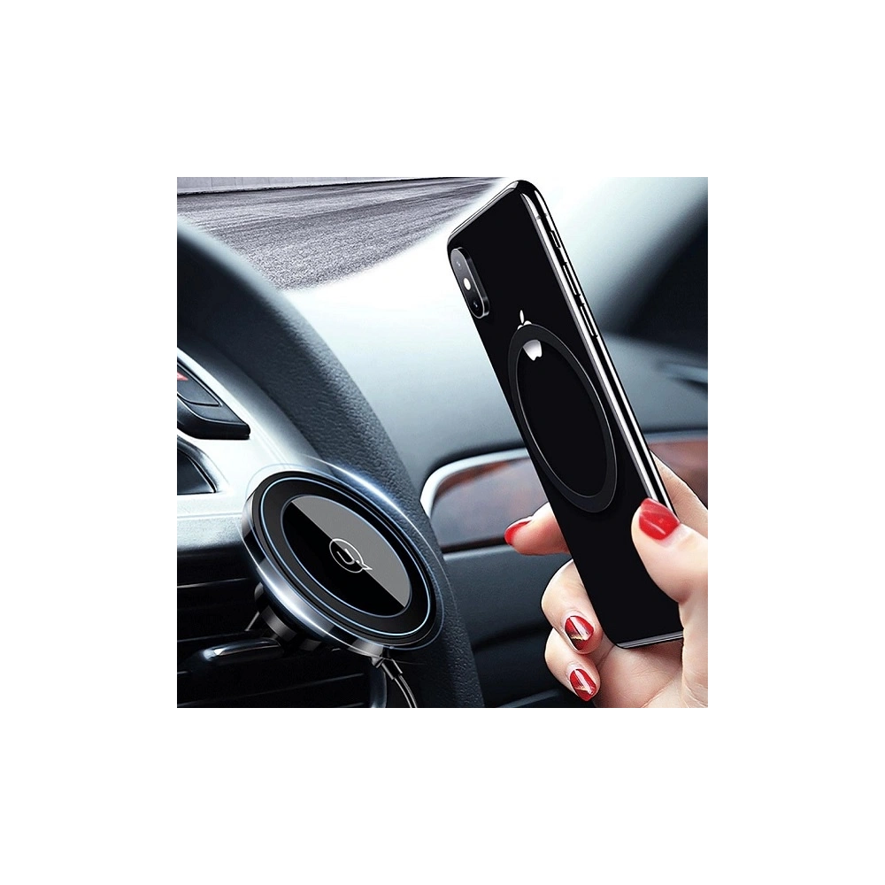 Uchwyt samochodowy z ładowaniem bezprzewodowym USAMS US-CD44 Magnetic Air Vent czarny/black