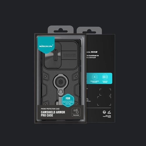 Kup Etui Nillkin CamShield Armor Pro Samsung Galaxy S23 Ultra czarne - NLK1036 - {ean13} - Sklep Home Screen