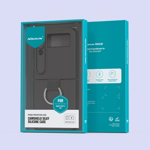 Kup Etui Nillkin CamShield Silky Silicone Samsung Galaxy Z Flip 4 albastre - NLK1040 - {ean13} - Sklep Home Screen