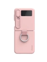 Etui Nillkin CamShield Silky Silicone Samsung Galaxy Z Flip 4 broskvové