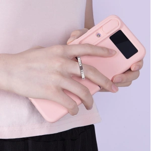 Kup Etui Nillkin CamShield Silky Silicone Samsung Galaxy Z Flip 4 őszibarack színű - NLK1042 - {ean13} - Sklep Home Screen