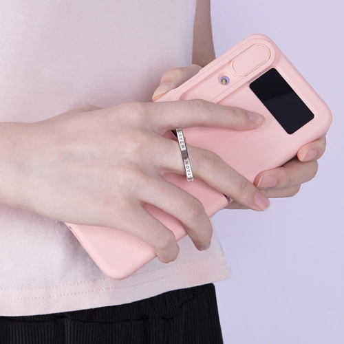 Buy Case Nillkin CamShield Silky Silicone Samsung Galaxy Z Flip 4 peach - NLK1042 - {ean13} - Home Screen Store Europe