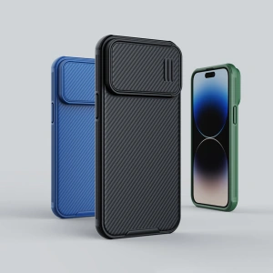 Etui Nillkin CamShield S Apple iPhone 14 Pro Max niebieskie