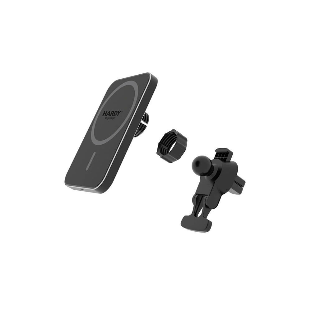 Uchwyt samochodowy z ładowaniem bezprzewodowym dla Apple MagSafe 3MK Hardy MagCharger 15W