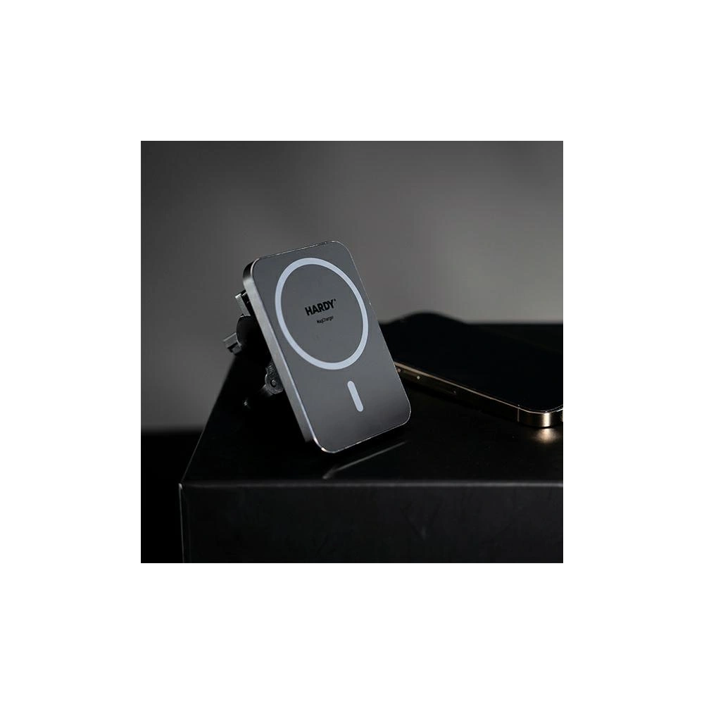 Uchwyt samochodowy z ładowaniem bezprzewodowym dla Apple MagSafe 3MK Hardy MagCharger 15W