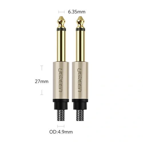 Kup UGREEN AV128 mono TS Klinke 6,35mm - Klinke 6,35mm 5m graues Kabel - UGR1482 - {ean13} - Sklep Home Screen