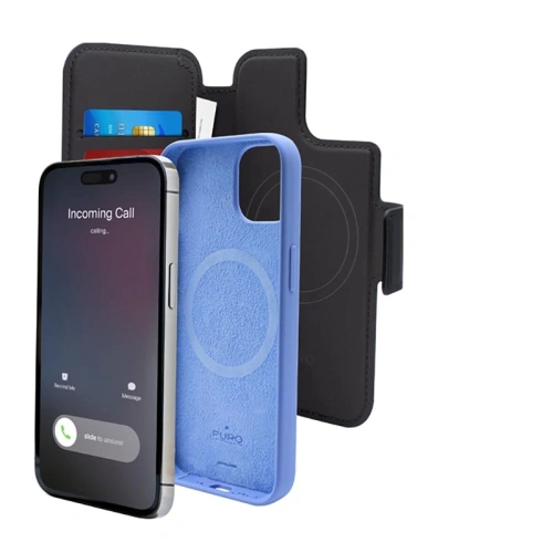 Kup Etui PURO Folio MagSafe Case Apple iPhone 14 Plus / 15 Plus/12 Pro Max (czarny) - PUR657 - {ean13} - Sklep Home Screen