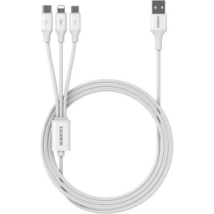Kup Romoss 1.2m USB-Kabel CB251V 3in1 USB-A/USB-C - Lightning - microUSB 3,5A (weiß) - ROM51 - {ean13} - Sklep Home Screen