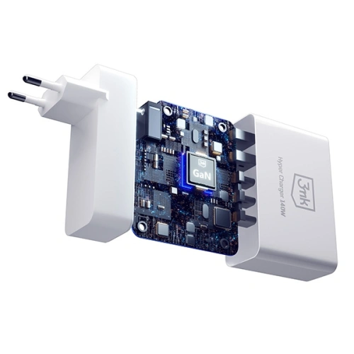 Kup Încărcătorul de rețea 3MK HyperCharger GaN 140W 3xUSB-C + 2xUSB, PD+QC - 3MK4705 - {ean13} - Sklep Home Screen