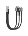 Joyroom Kabel S-01530G10 3in1 USB-A/USB-C - 2x Lightning 3.5A 0.15m (schwarz)