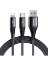 Joyroom 1.2m Kabel S-1230G12 2in1 USB-A/USB-C - Lightning 3A (schwarz)