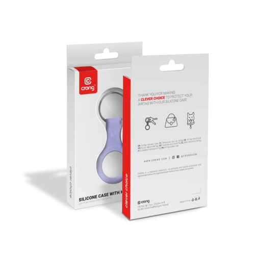 Kup Brelok Crong Silicone Case with Key Ring Apple AirTag (fioletowy) - CRG591 - {ean13} - Sklep Home Screen