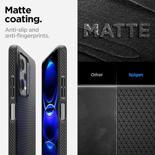 Kup Spigen Xiaomi Case Liquid Air Redmi Note 12 Pro/POCO X5 Pro 5G Mattschwarz - SPN2828 - {ean13} - Sklep Home Screen