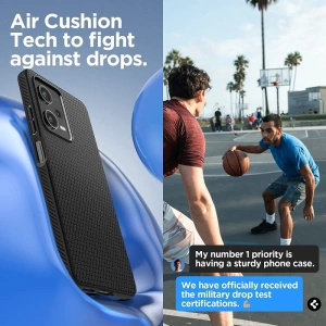 Kup Etui Spigen Liquid Air Xiaomi Redmi Note 12 Pro/POCO X5 Pro 5G Matte Black - SPN2828 - {ean13} - Sklep Home Screen