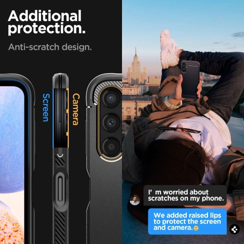 Kup Spigen Samsung Gehäuse Rugged Armor Galaxy A14 LTE Mattschwarz - SPN2833 - {ean13} - Sklep Home Screen