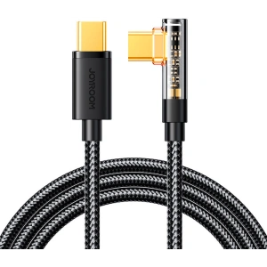 Cablul unghiular Joyroom S-CC100A6 USB-C/USB-C 100W 1,2m negru