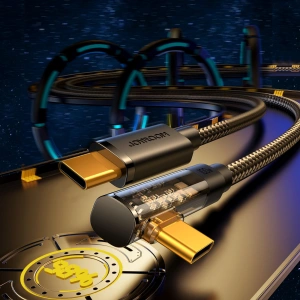 Kabel kątový Joyroom S-CC100A6 USB-C/USB-C 100W 1,2m černý