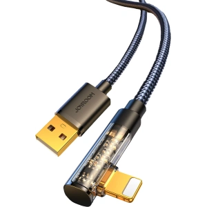 Kabel kątowy Joyroom S-UL012A6 Lightning/USB-A 2.4A 1,2m czarny