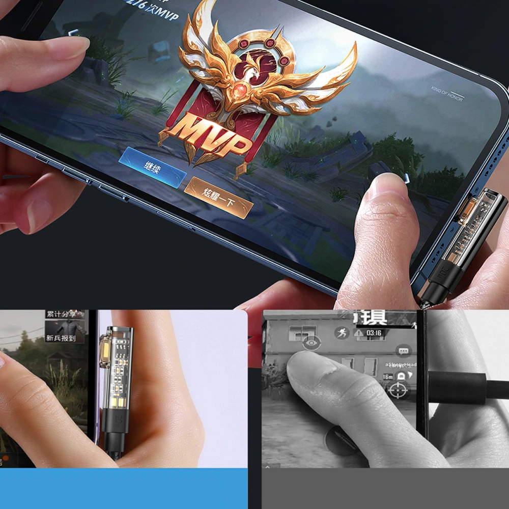 Kabel kątowy Joyroom S-UL012A6 Lightning/USB-A 2.4A 1,2m czarny