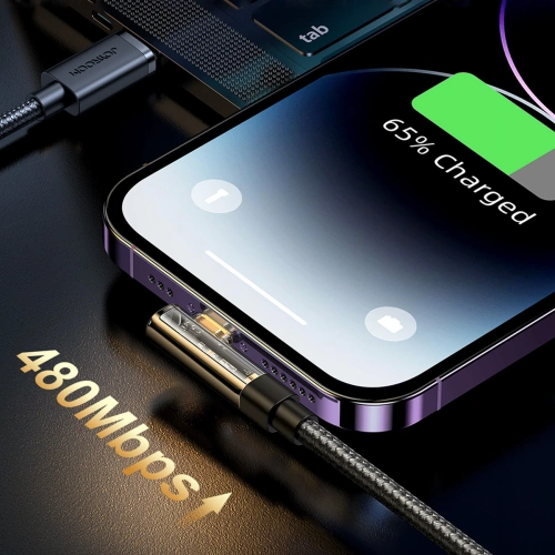 Kup Cablul unghiular Joyroom S-UL012A6 Lightning/USB-A 2.4A 1,2m negru - JYR653 - {ean13} - Sklep Home Screen