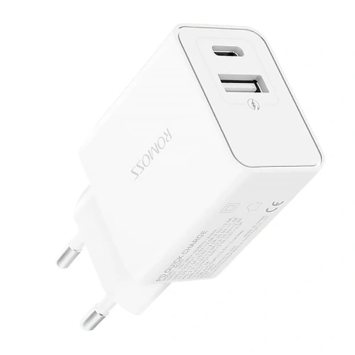 Kup Încărcătorul de rețea Romoss AC30T, USB + USB-C, 30W (alb) - ROM56 - {ean13} - Sklep Home Screen