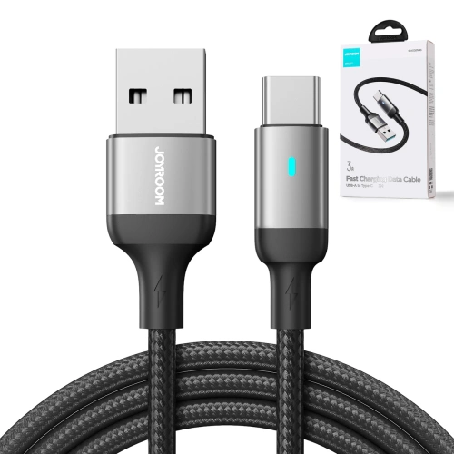 Buy Cable Joyroom A10 Series USB-A/USB-C 3A 2m black - JYR660 - {ean13} - Home Screen Store Europe