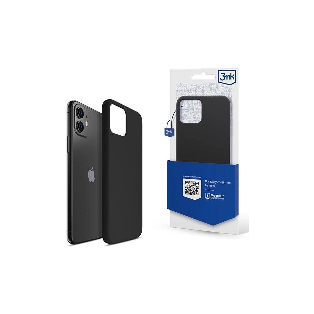 Etui 3MK Silicone Case Apple iPhone 11 czarny/black