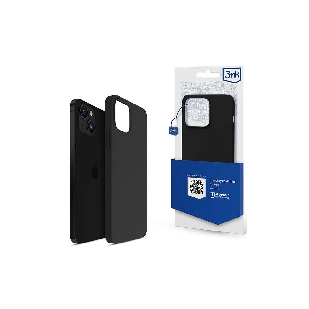 Etui 3MK Silicone Case Apple iPhone 14 Plus / 15 Plus czarny/black