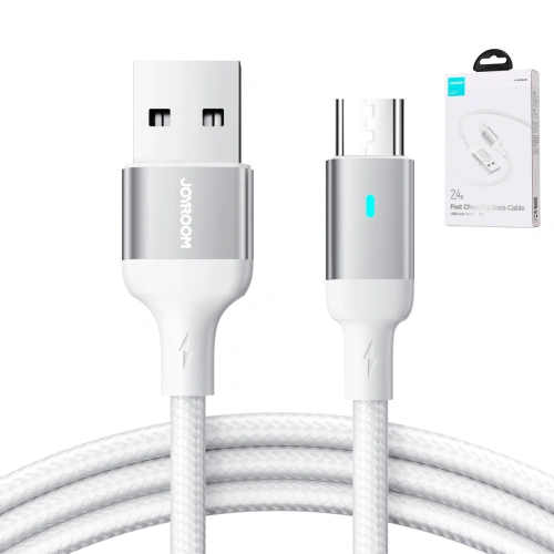 Kup Cablul Joyroom USB-A/microUSB 2.4A 2m alb - JYR668 - {ean13} - Sklep Home Screen