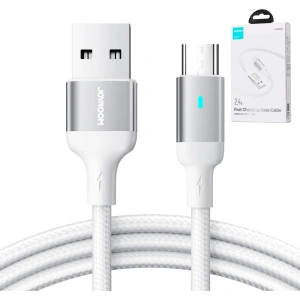 Kabel Joyroom USB-A/microUSB 2.4A 1,2m bílý