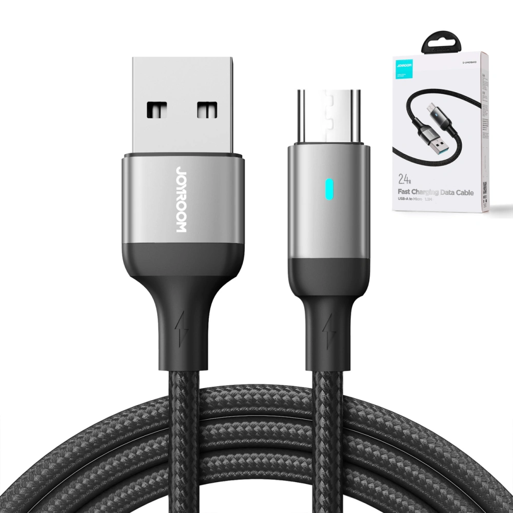Kabel Joyroom USB-A/microUSB 2.4A 1,2m czarny