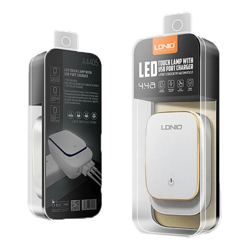Kup Încărcător de rețea LDNIO A4405 4USB, Lampă LED + cablu Lightning - LDN48 - {ean13} - Sklep Home Screen