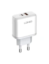 Încărcător de rețea LDNIO A2526C USB, USB-C 45W + cablu Lightning